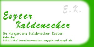 eszter kaldenecker business card